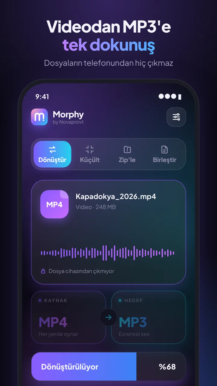 Morphy: videodan MP3'e tek dokunuş